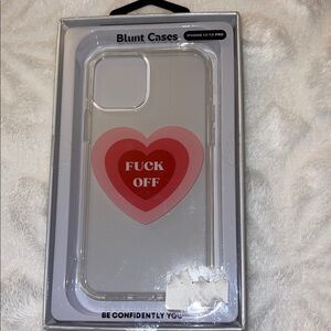 Clear and Pink Heart iPhone 12/12 Pro Case